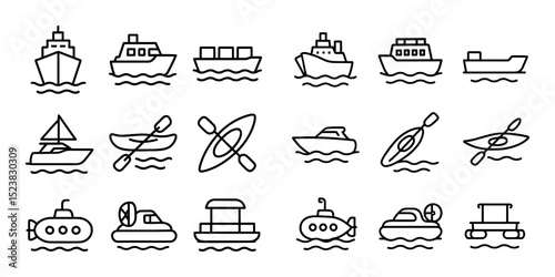 Water Transport Icons
