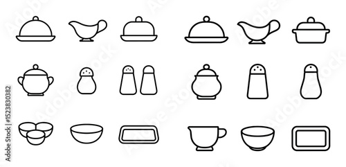 Minimalist Serveware Icons