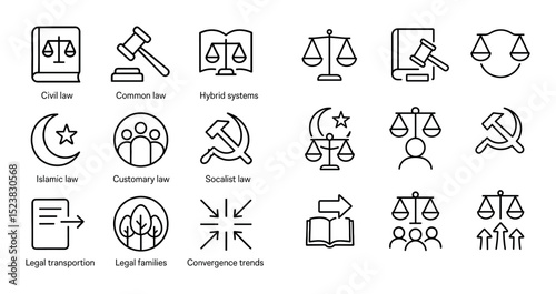 Comparative Law Icons