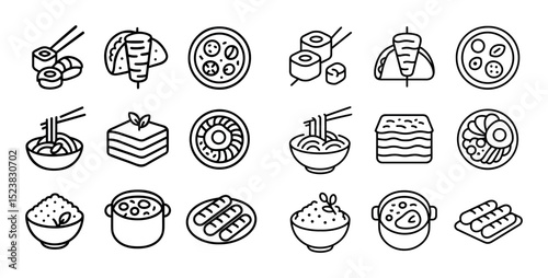 Global Cuisine Icons