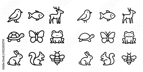 Minimalist Fauna Icons