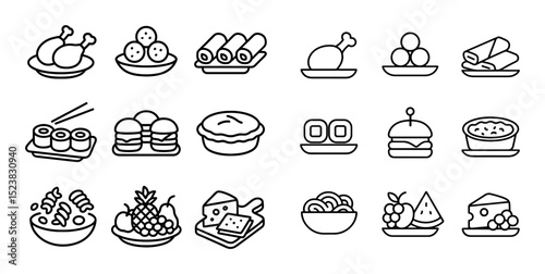 Minimalist Buffet Icons