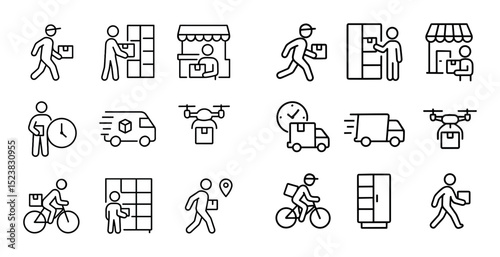 Last Mile Delivery Icons