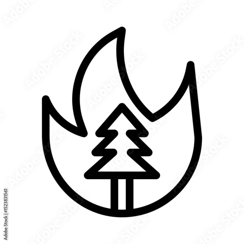 wildfire line icon
