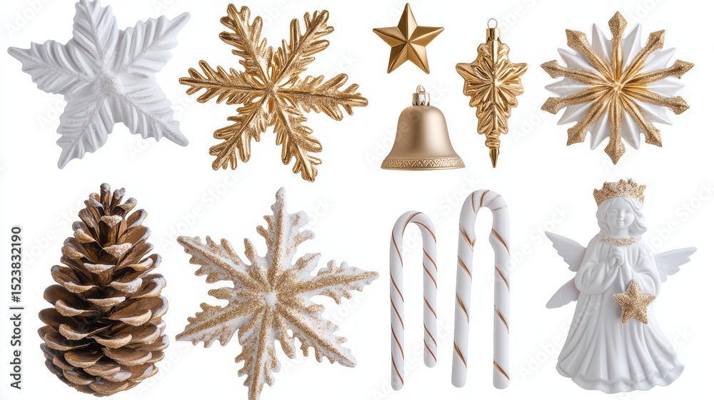 Fototapeta premium Christmas Ornaments Collection. (1)