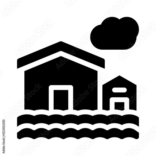 flood glyph icon