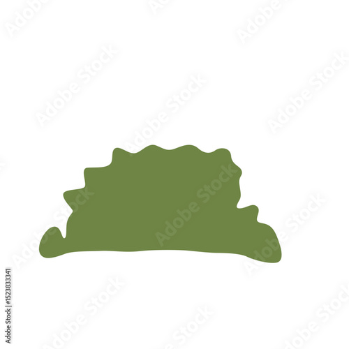 Flat vector illustration of a small green plant, perfect for garden designs, nature themes, or eco-friendly projects focused on simplicity and natural growth.