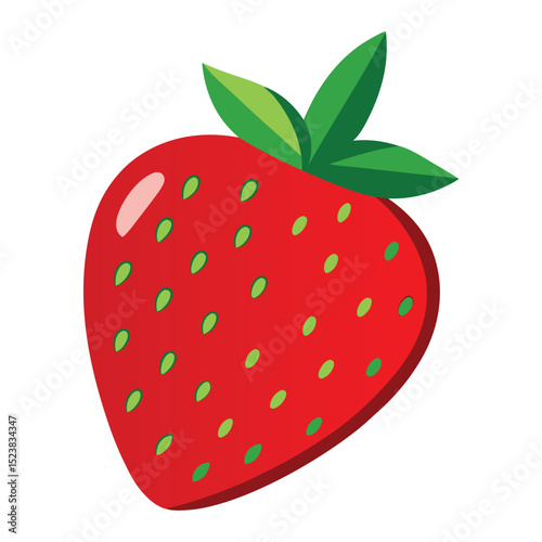 create a strawberry vector in white background