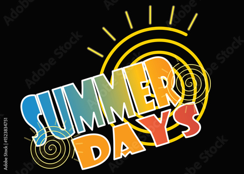 Colorful and eye-catching. Poster, concept for summer days.