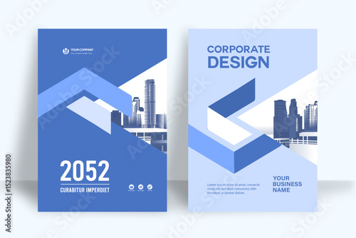 City Background Business Book Cover Design Template