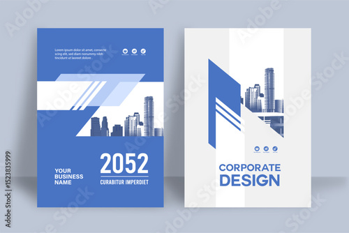 City Background Business Book Cover Design Template