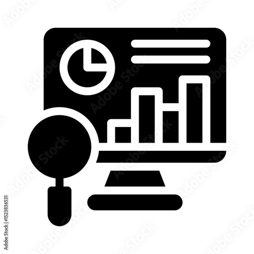 data monitoring glyph icon