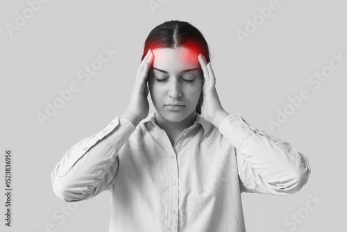 Young woman suffering from ...