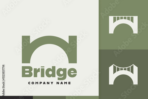 Set of bridge logo design. Design elements  for transportation, infrastructure, construction and application icon. Vector illustration 