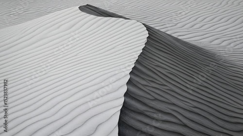 Close Up View Of White And Dark Gray Sand Dunes