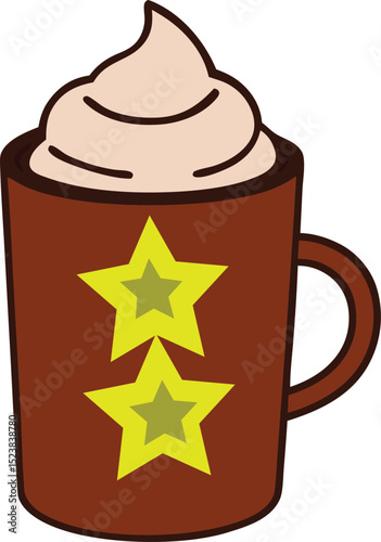 Delicious Hot Chocolate with White Background - Cozy Winter Drink