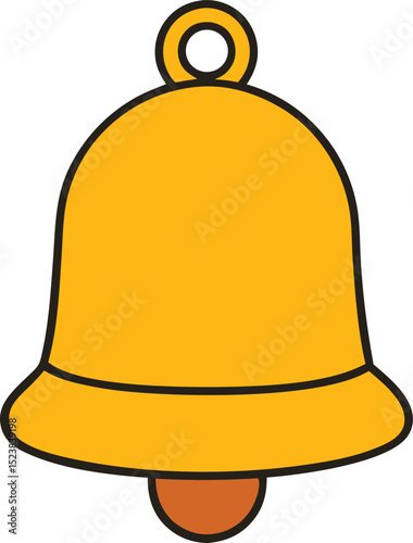 White Background Bell – Minimalist Bell Isolated on White for Stock Use