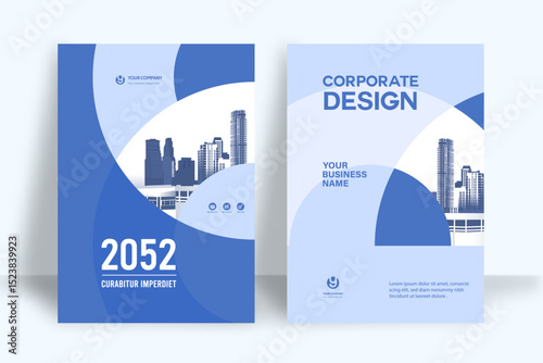 City Background Business Book Cover Design Template
