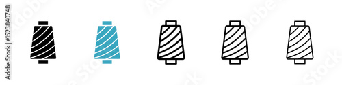 Yarn icons in Multiple Styles Set. Vector Illustration