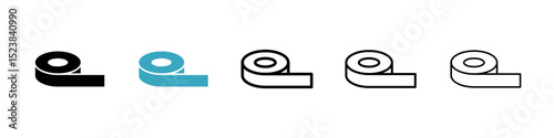 Tape icons in Multiple Styles Set. Vector Illustration