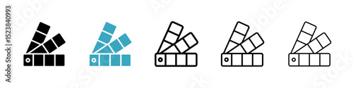 Swatch icons in Multiple Styles Set. Vector Illustration