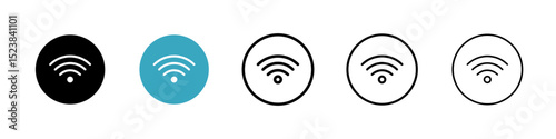 Signals icons in Multiple Styles Set. Vector Illustration
