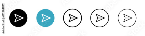 Send icons in Multiple Styles Set. Vector Illustration