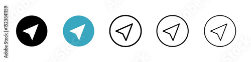 Send icons in Multiple Styles Set. Vector Illustration