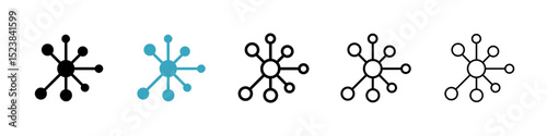 Network icons in Multiple Styles Set. Vector Illustration