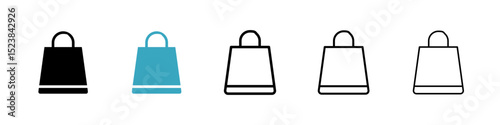 Bag icons in Multiple Styles Set. Vector Illustration