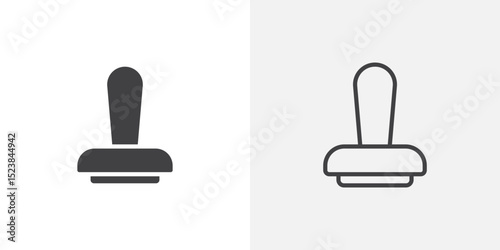 Stamp icon vector symbol for mobile apps and website UI designs.