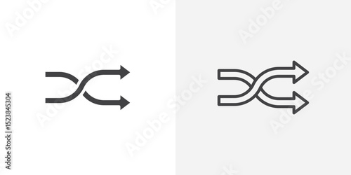Shuffle icon vector symbol for mobile apps and website UI designs.