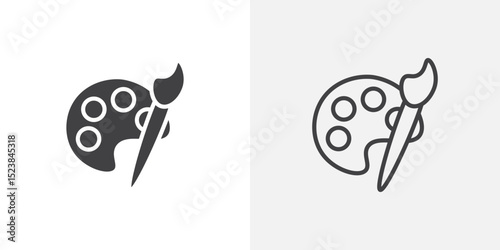 Paint icon vector symbol for mobile apps and website UI designs.