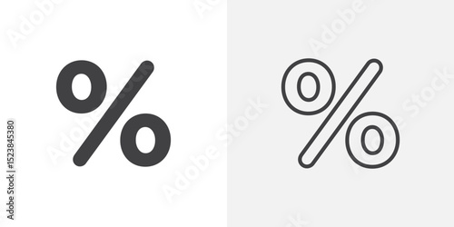 Percentage icon vector symbol for mobile apps and website UI designs.