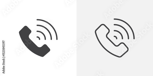 Phone call icon vector symbol for mobile apps and website UI designs.