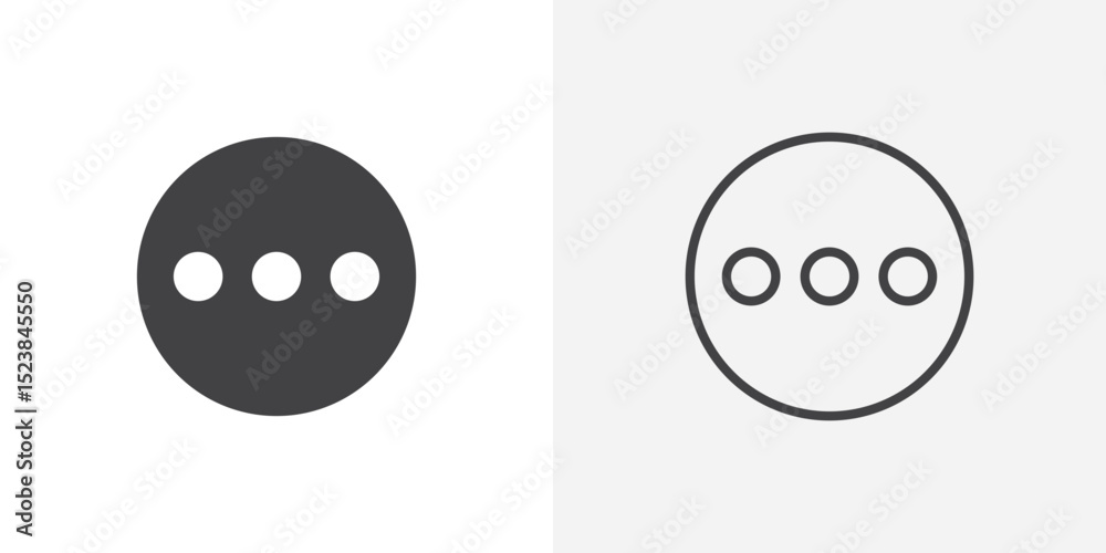 More icon vector symbol for mobile apps and website UI designs. More icon vector symbol for mobile apps and website UI designs.