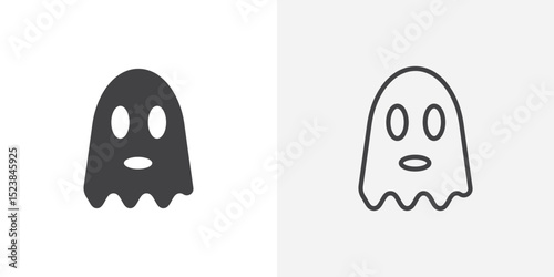 Ghost icon vector symbol for mobile apps and website UI designs.