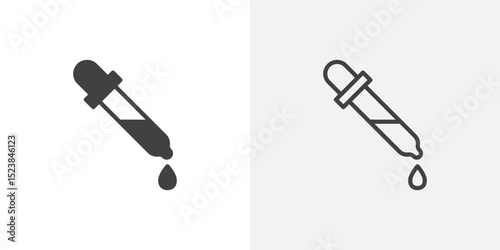 Dropper icon vector symbol for mobile apps and website UI designs.