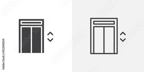Elevator icon vector symbol for mobile apps and website UI designs.