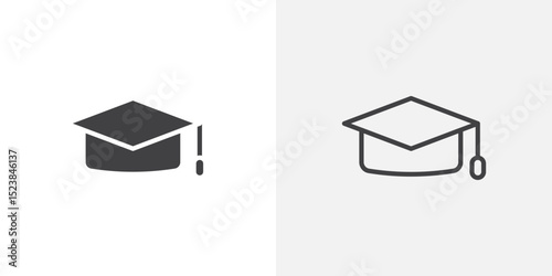 Education icon vector symbol for mobile apps and website UI designs.