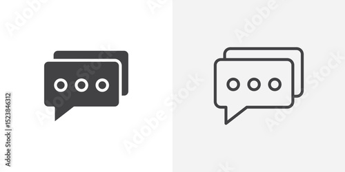 Chat icon vector symbol for mobile apps and website UI designs.