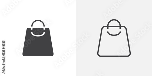 Bag icon vector symbol for mobile apps and website UI designs.