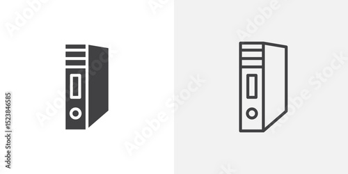 Binder icon vector symbol for mobile apps and website UI designs.