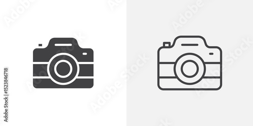 Camera icon vector symbol for mobile apps and website UI designs.