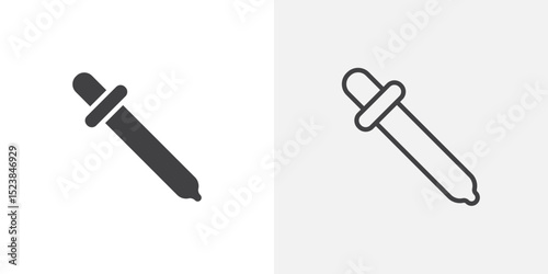 Eye dropper icon vector symbol for mobile apps and website UI designs.