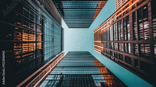 Skyscrapers reaching the sky