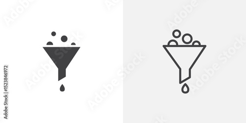 Funnel icon vector symbol for mobile apps and website UI designs.