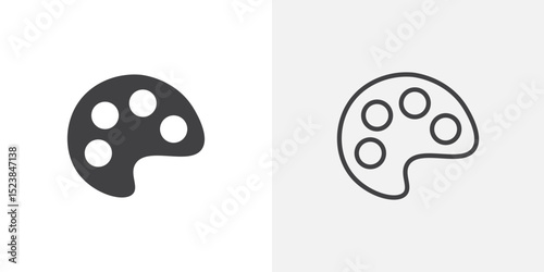Palette icon vector symbol for mobile apps and website UI designs.