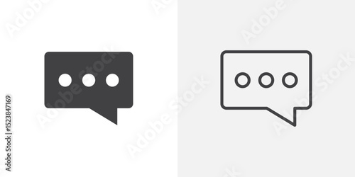 Chat icon vector symbol for mobile apps and website UI designs.