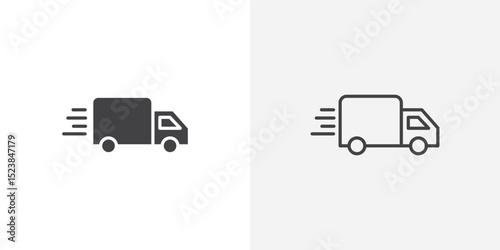 Delivery icon vector symbol for mobile apps and website UI designs.